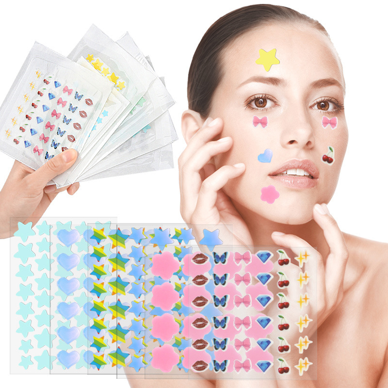 Beauty For You Makeup - لاصقات كرتونية ملونة لعلاج حب الشباب،