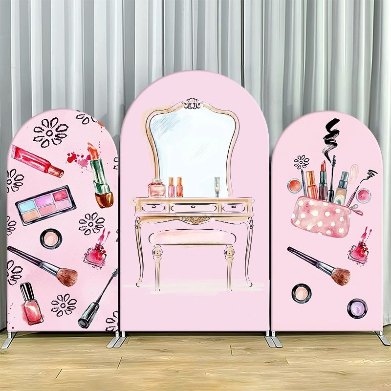 Beauty Makeup Events - غطاء خلفية قوسي أحادي الجانب بتصميم