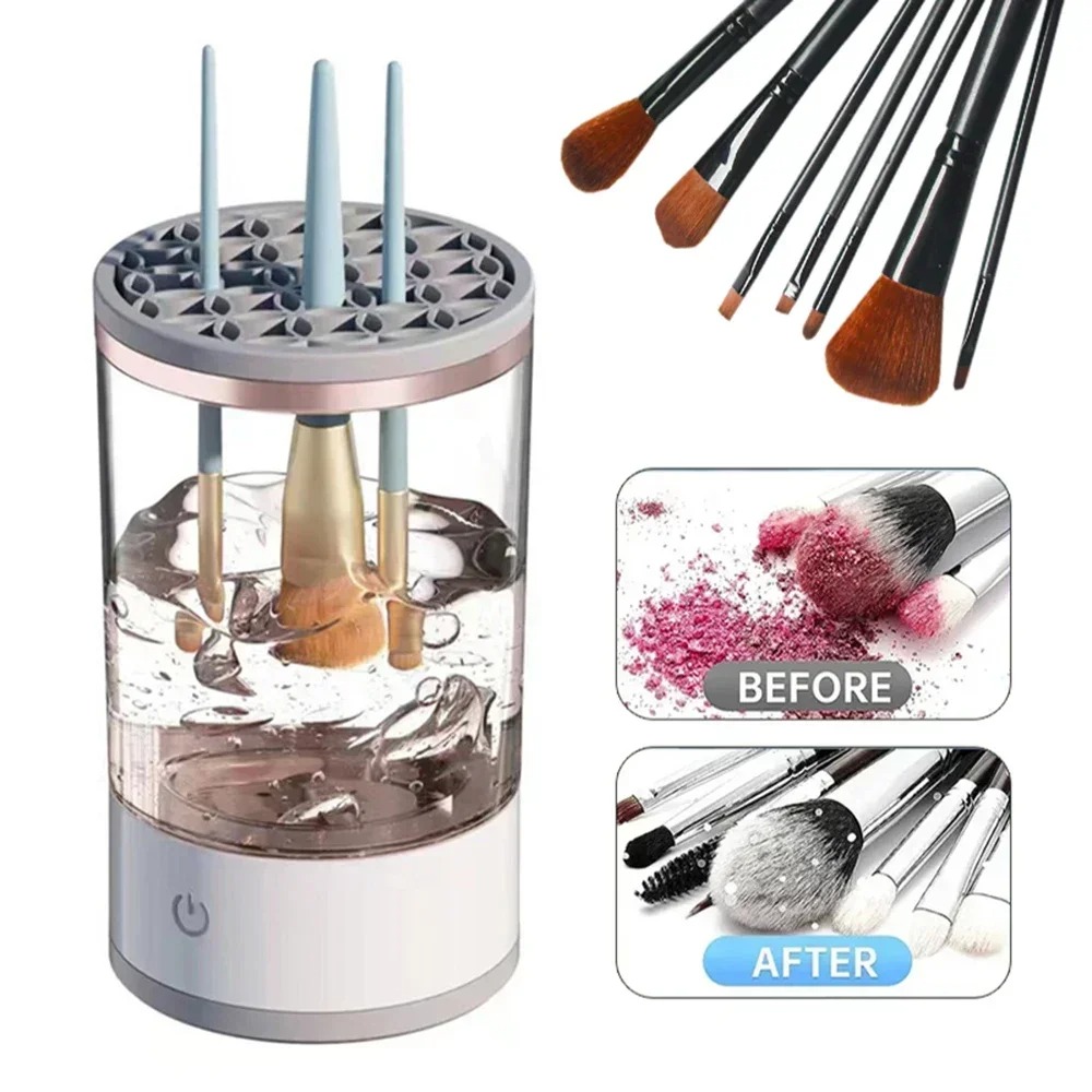 Beauty Home Makeup - جهاز تنظيف فرش المكياج الكهربائي الأوتوماتيكي