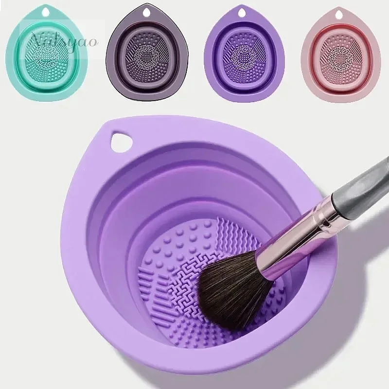Beauty Home Makeup - صندوق تنظيف فرش المكياج القابل للطي