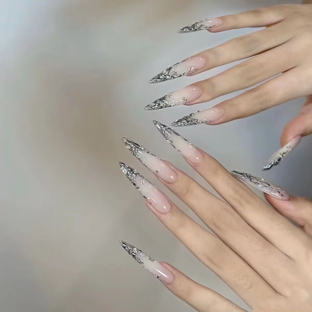 Yk2 الأبيض التدرج المذهبة والم - مراجعة Nail Extension Tips وسعره