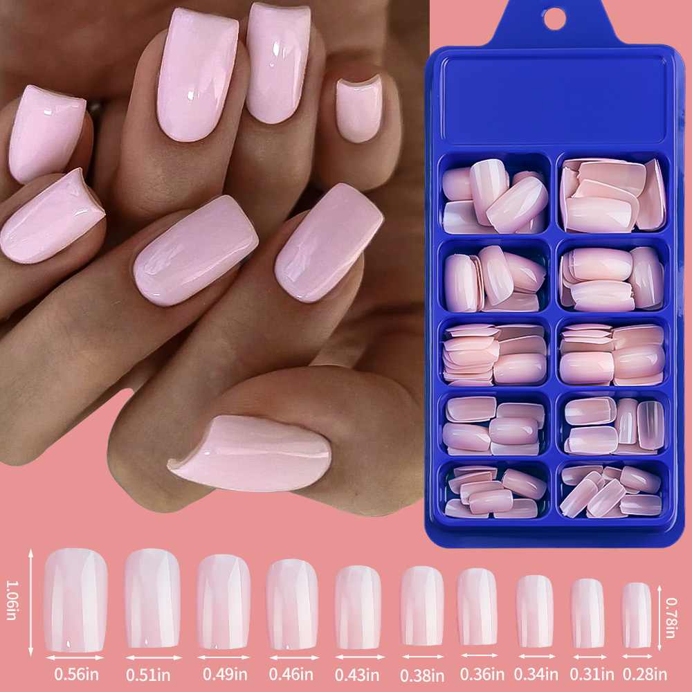 100/120 قطعة الوردي الأبيض الص - مراجعة Nail Extension Tips وسعره
