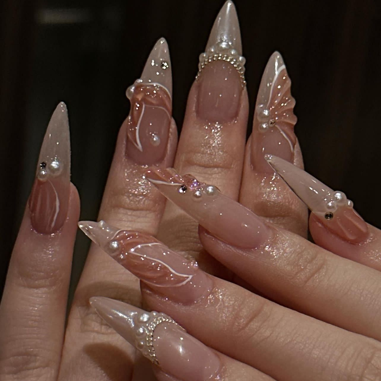 24 قطعة حجر الراين الموضة اضغط - مراجعة Nail Extension Tips وسعره