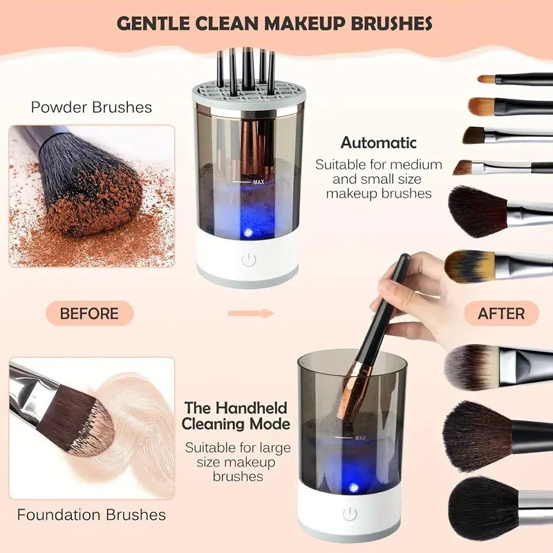 منظف فرشاة مكياج كهربائي محمول - مراجعة Beauty Home Makeup وسعره
